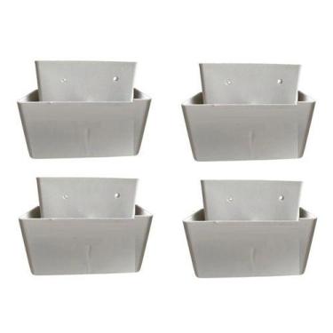 Imagem de Kit com 4 Pés para Guarda Roupas Armários Multiuso Roupeiros Branco Mo