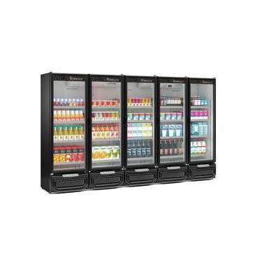 Imagem de Expositor Vertical 5 Portas GCVR2500 Preto Gelopar 220V