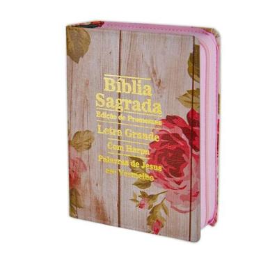 Imagem de Biblia Sagrada Letra Grande Ziper Agenda Romantic - NoBrand