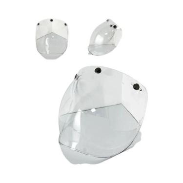 Imagem de Capacete De Motocicleta Vintage Com Viseira Bolha, Aberto, Articulado,