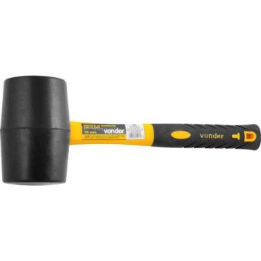 Imagem de Martelo de Borracha 70 mm, Cabo em Fibra, Preto, Vonder OstenVonder