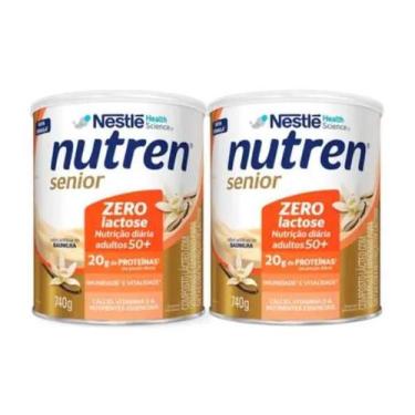 Imagem de Nutren Senior Zero Lactose Baunilha - 740g kit 2 u - (Nestle), Baunilh