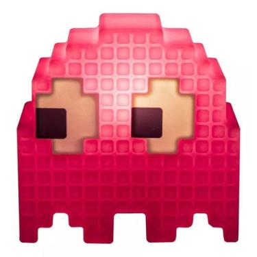 Imagem de Luminária LED Retrô Pac-Man Fantasma com Modos de Iluminação e Ajuste 