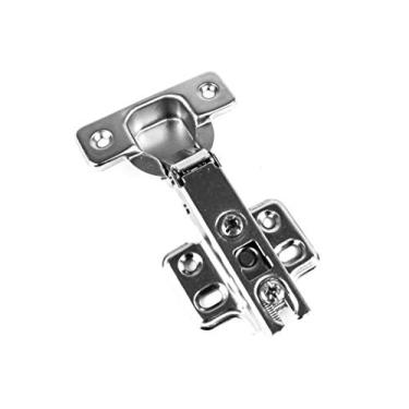 Imagem de Berta, dobradiça invisível, totalmente sobreposta, dobradiça sem moldura com placa, 105 graus, Nickel