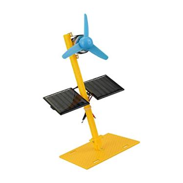 Imagem de Generic Kit de circuito físico de motor DC para educação Gerador de energia solar de motor DC, kit de painel de ventiladores solares de gadget de aprendizagem