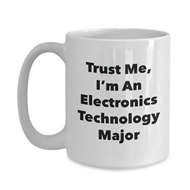 Imagem de Caneca Trust Me, I'm An Electronics Technology Major - Caneca de café divertida - Lindas ideias de presentes de formatura para amigos e colegas de classe