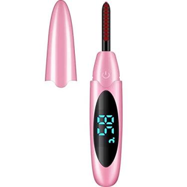 Imagem de Modelador de cílios elétrico aquecido carregador USB kit de ondulação de maquiagem de longa duração modelador de cílios natural ferramentas de beleza, rosa