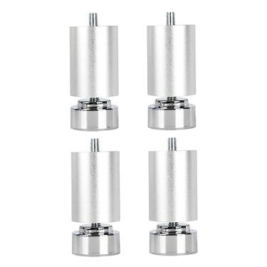 Imagem de 4 pés de mesa de de sofá, substituição profissional M10, de armação de cama de rosca M10, de móveis de metal para mesas de café, Argento 12cm