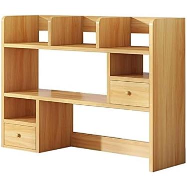 Imagem de Rack De Armazenamento De Escritório Organizador De Mesa, Estante De Mesa Pequena, Estante De MDF Autônoma Com 2 Gavetas, Acessórios De Organizadores De Suprimentos De Mesa, Para Quarto De Sala De