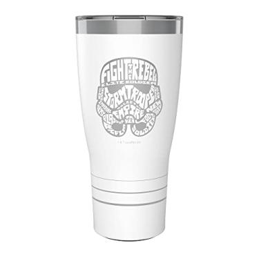 Imagem de Tervis Copo de viagem Traveler Star Wars personagem Wordle Gravado Storm Trooper Tripla Parede Isolada Mantém Bebidas Frias e Quentes, 850 g, Stormtrooper - Branco Glaciar