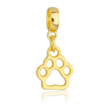 Imagem de Pingente Berloque Pata Patinha De Cachorro Pandora Banhado a Ouro 18k - Premium