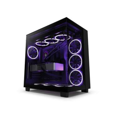 Imagem de Gabinete Gamer NZXT H9 Flow Mid Tower CM-H91FB-01 Lateral e Frontal Vidro Preto (Fosco)