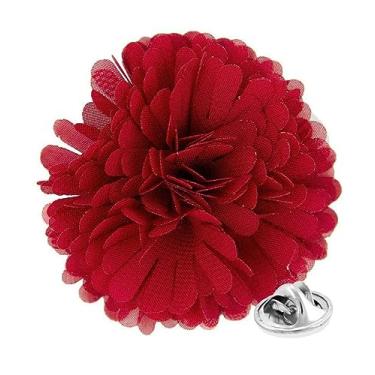 Imagem de Vittorio Vico Broche de lapela de flor de cravo formal masculino premium - Boutonniere para homens, broche, 2.5" (6.36CM), Poliéster, Não aplicável