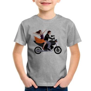 Imagem de Camiseta Infantil Moto Casal - Foca Na Moda