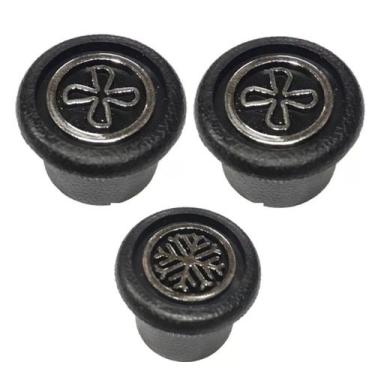 Imagem de Kit Botão Interruptor Ar Condicionado Universal Cromado - Arita