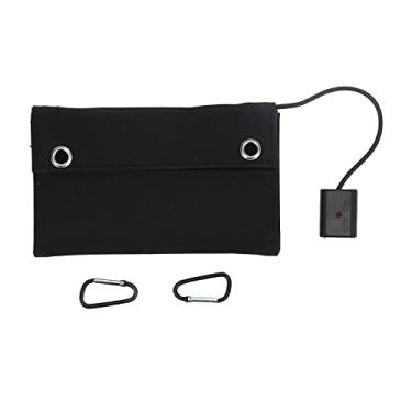 Imagem de Painel solar dobrável USB de 20 W, carregador de painel solar portátil, carregador solar de painel fotovoltaico para smartphone tablet câmera de laptop para uso em acampamento em