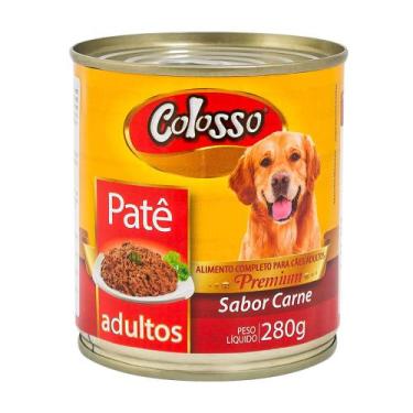 Imagem de Patê para Cães Colosso Premium Adultos Sabor Carne Lata com 280g