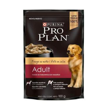 Imagem de Ração Úmida Proplan Cães Adultos Sachê Sabor Frango 100g - 1 unidade -