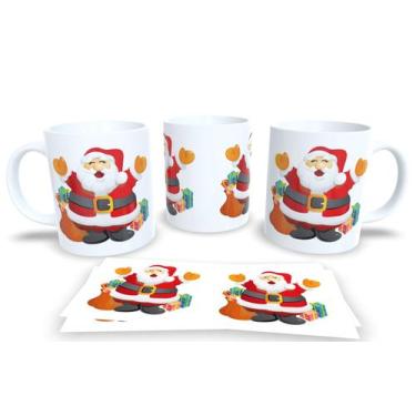 Imagem de Canecas de Porcelana Personalizadas Papai Noel - Estampa Sublimada, Mo