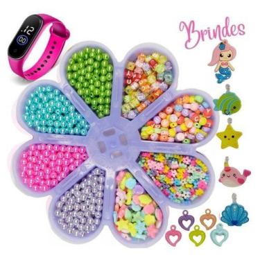 Imagem de Kit Miçanga Infantil Para Pulseira Com 1.800pçs - Anita Recreativos