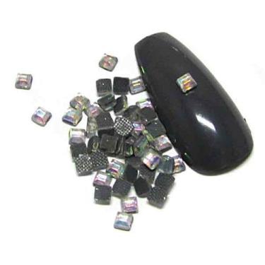 Imagem de Chaton quadrado 3mm 50 peças para decoração nail art unhas - MIX DA JO