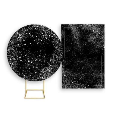 Imagem de Painel De Festa Redondo 1,50x1,50 + Painel Vertical 1,50x2,20 - Efeito