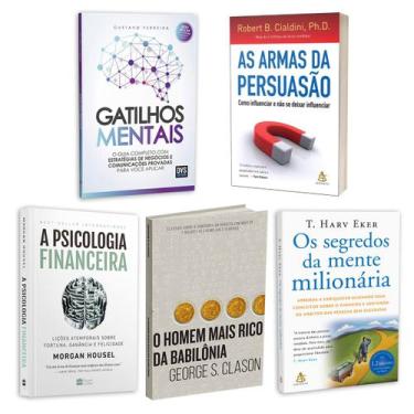 Imagem de Kit 5livros Gatilhos Mentais, Psicologia Financeira, Homem Mais Rico d