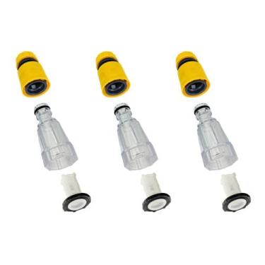Imagem de Kit 3un Conector e Engate Amarelo Compatível com Lavajato Karcher K2 S