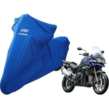 Imagem de Capa Cobrir Moto Triumph Tiger Explorer De Tecido Lycra - Mz, Azul