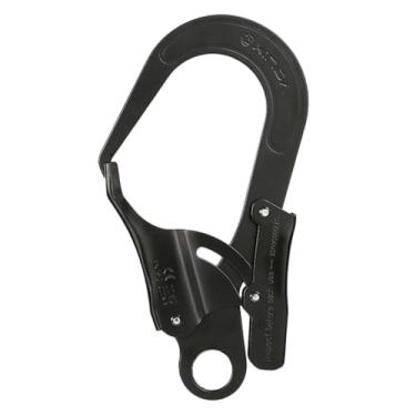 Imagem de Pegciuho Mosquetão com trava de gancho automático com trava para acessório seguro, prático, mosquetão de mola com clipe para rapel, escalada em, Preto