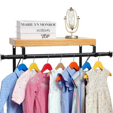 Imagem de Suporte de varão de armário, haste de armário ajustável de 40,6 a 237 cm para pendurar roupas (não inclui madeira), haste de pendurar para armário resistente para guarda-roupas, lavanderia, trailer,