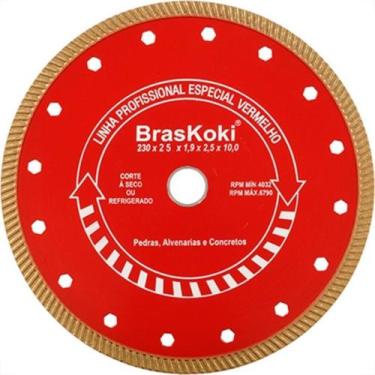 Imagem de Disco Diamantado Braskoki 230Mm Turbo Jet Profissional Seco/Agua