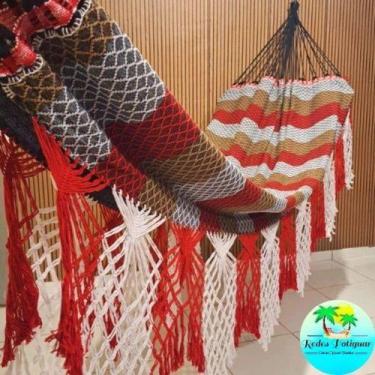 Imagem de Rede de descanso dormir casal luxo Reforçada suportar 300kg algodão gi