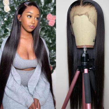 Imagem de Peruca Frontal de Renda BungioL - Lisa, 30cm, 180% de Densidade