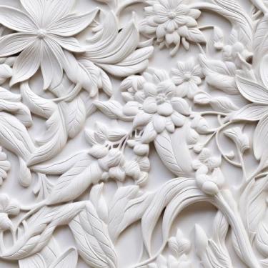 Imagem de FunStick Papel de parede vintage de 44,5 x 299,7 cm, papel de parede removível autoadesivo floral branco para decoração de paredes, quarto, armários de banheiro