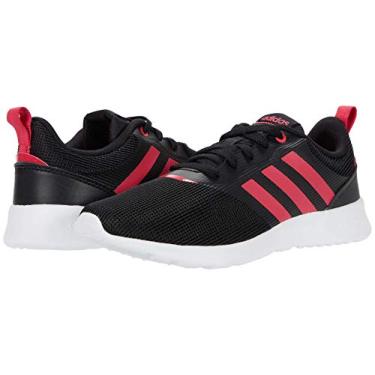 Imagem de adidas Tênis de corrida infantil unissex QT Racer 2.0, Preto/Rosa (Power Pink), 16
