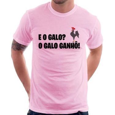 Imagem de Camiseta E o galo O galo ganhô! - Foca na Moda, Rosa bebê, M