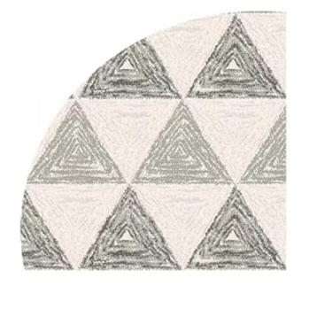 Imagem de Tapete de canto de área de um quarto de círculo, tapete decorativo fofo para sala de estar, tapetes de quarto, tapete de pelúcia, tapete de entrada macio, 1 peça, D, 80x80 cm