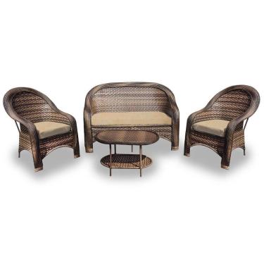 Imagem de Conjunto Sofá 2l + 2 Poltronas + 1 Mesa Centro Tecido Duna