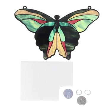 Imagem de Janela de Vidro Manchado Suncatcher, Vidro Animal Sun Catcher Acrílico Translúcido Colorido Pendurado Pingente Ornamento Janela Com 50cm Sucker Cadeia Fina para Janela Porches