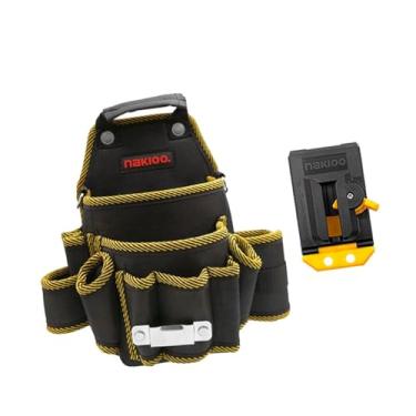 Imagem de Fenteer Bolsa de cintura da ferramenta de eletricista Solping Solping Standing Stay Power Power Saco Bolsa de cinto para limpeza de coberturas Melhoria da, 19cm