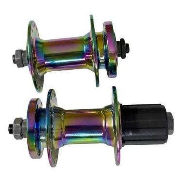 Imagem de Par De Cubos K7 Cassete Esferado Arco Iris 3d 36f Bike-Unissex