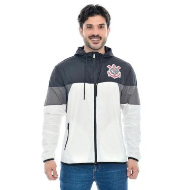 Imagem de Jaqueta Corinthians Oficial Corta Vento Escudo Com Capuz Cor:;Tamanho:XGG-Masculino