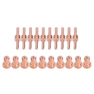 Imagem de Bocal de Soldagem de 10pcs, PT31 40A Acessórios de Tocha de Plasma Kit de Ponta de Cobre para Corte de 12 Mm, Material de Cobre, Com Bocais Estendidos, Eletrodos de Ponta
