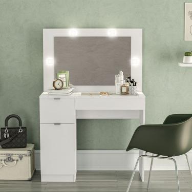 Imagem de Penteadeira Com 1 Porta 2 Gavetas Bahia Branco