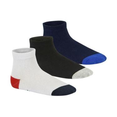 Imagem de Kit 3 Pares De Meia Infantil Masculina Molekinho Cano Médio 219379, Co