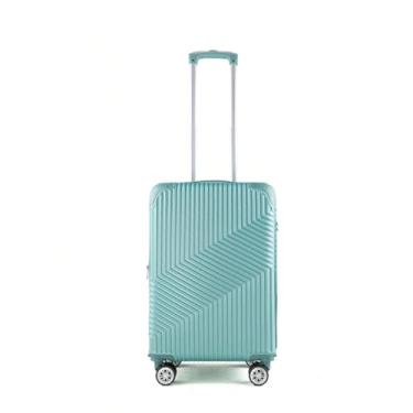 Imagem de Mala de mão 52 * 31 * 22cm com rodas 360° 8kg ABS mala de mão com zíper antifurto de dupla camada (Verde Menta)