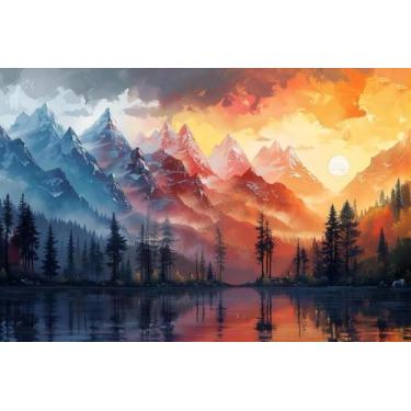 Imagem de Quebra-cabeça De Madeira Adulto 300/500/1000 Peças Floresta De Gelo E 