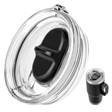 Imagem de Prurex Tampa de substituição exclusiva para caneca de viagem YETl Rambler de 590 ml, tampa de rosca Stronghold para copo rosqueado YETI, à prova de derramamento, adequado para canudo (1 pacote)