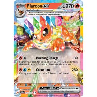 Imagem de Pokemon - Flareon ex 014/131 – Prismatic Evolutions – Double Rare – Foil Single Card